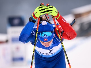 Šimon Adamov počas pretekov IBU Cupu v Osrblí 2026.