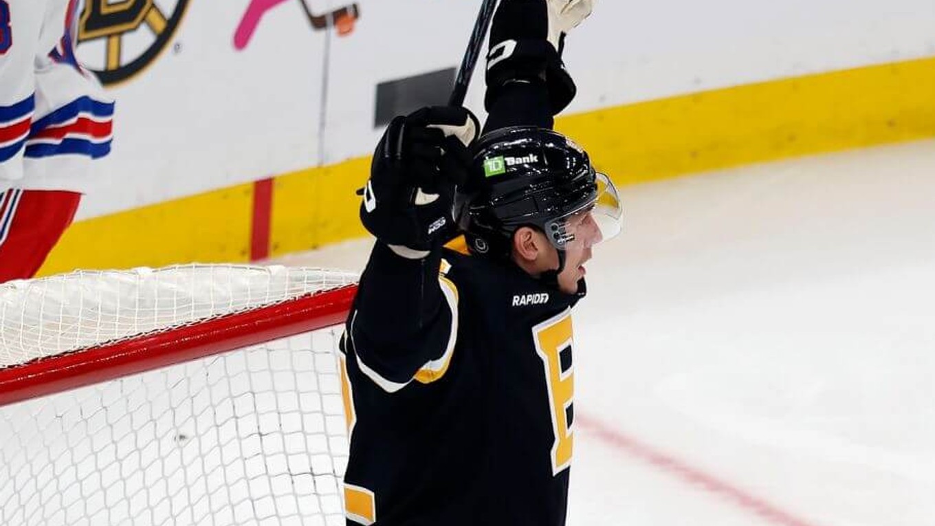 Tomáš Nosek v drese Boston Bruins.