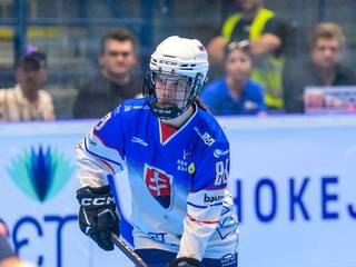 Nela Lopušanová na MS v hokejbale žien U20 2025.
