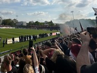 Momentka zo zápasu BFC Dynamo - FC Energie Cottbus