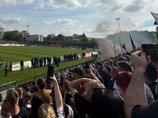 Momentka zo zápasu BFC Dynamo - FC Energie Cottbus