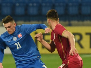 Filip Bainovič (vpravo) na archívnej snímke z reprezentačného zápasu Slovensko - Chorvátsko.