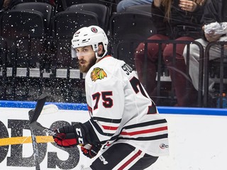 Matúš Spodniak v drese Rockford IceHogs.