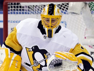 Casey DeSmith v bráne Pittsburghu Penguins.