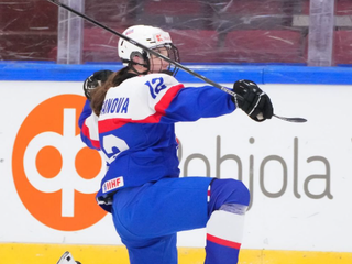 Nela Lopušanová oslavuje svoj gól proti Japonsku.