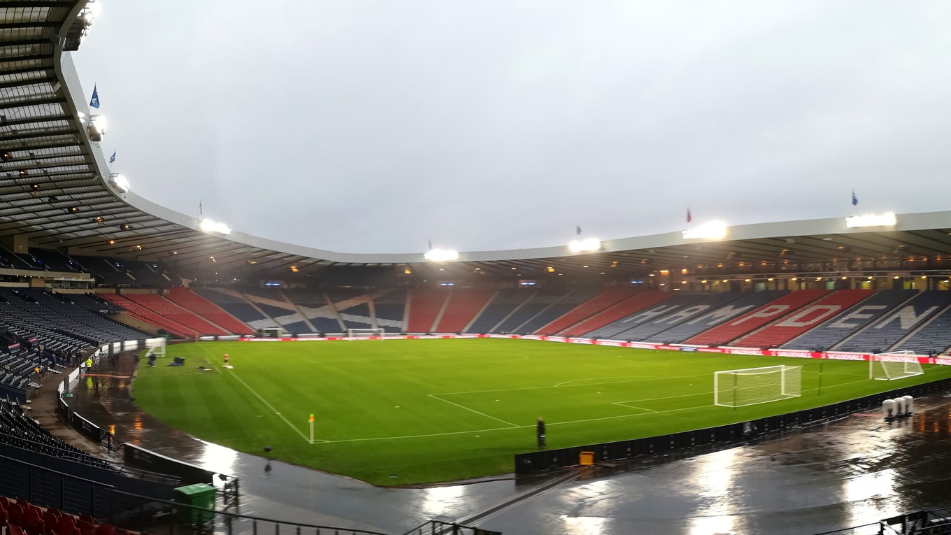 Hampden park v škótskom Glasgowe, ilustračná fotografia.