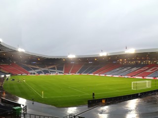 Hampden park v škótskom Glasgowe, ilustračná fotografia.