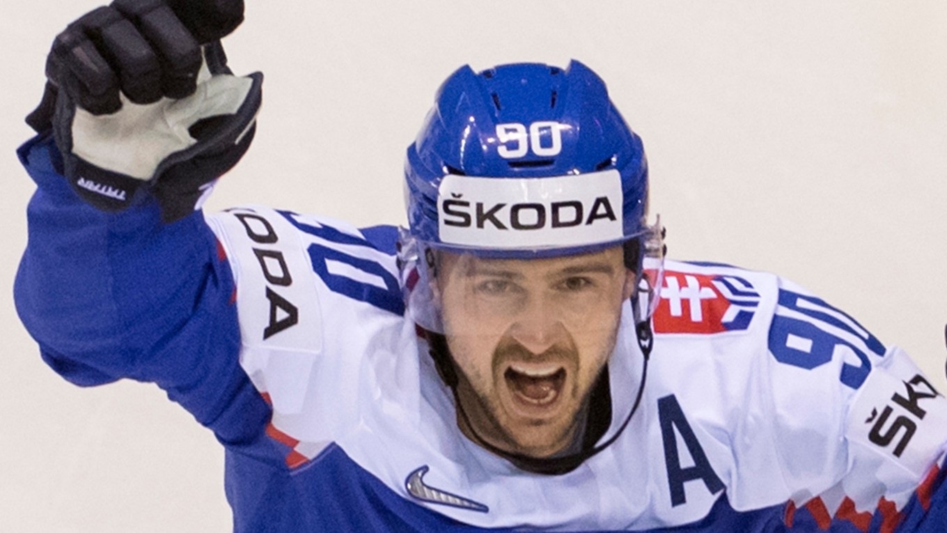 Tomáš Tatar na MS 2019 v Košiciach.