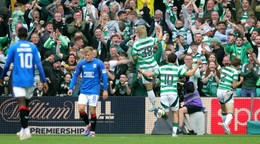 Momentka zo zápasu medzi Celticom Glasgow a Rangers. 