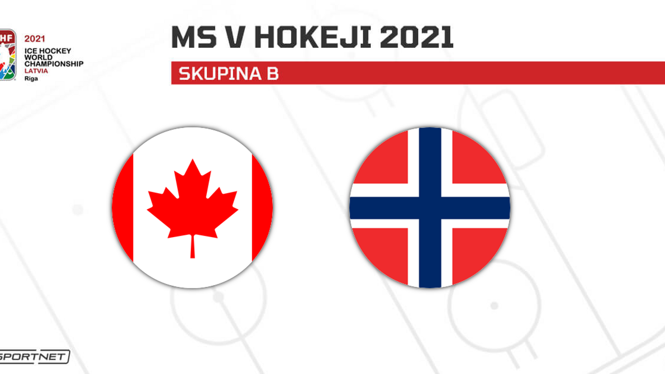 Kanada vs. Nórsko: ONLINE prenos zo zápasu na MS v hokeji 2021 dnes.