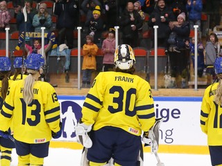 Švédky na MS v hokeji žien do 18 rokov 2023.
