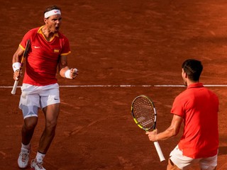Rafael Nadal a Carlos Alcaraz na OH 2024
