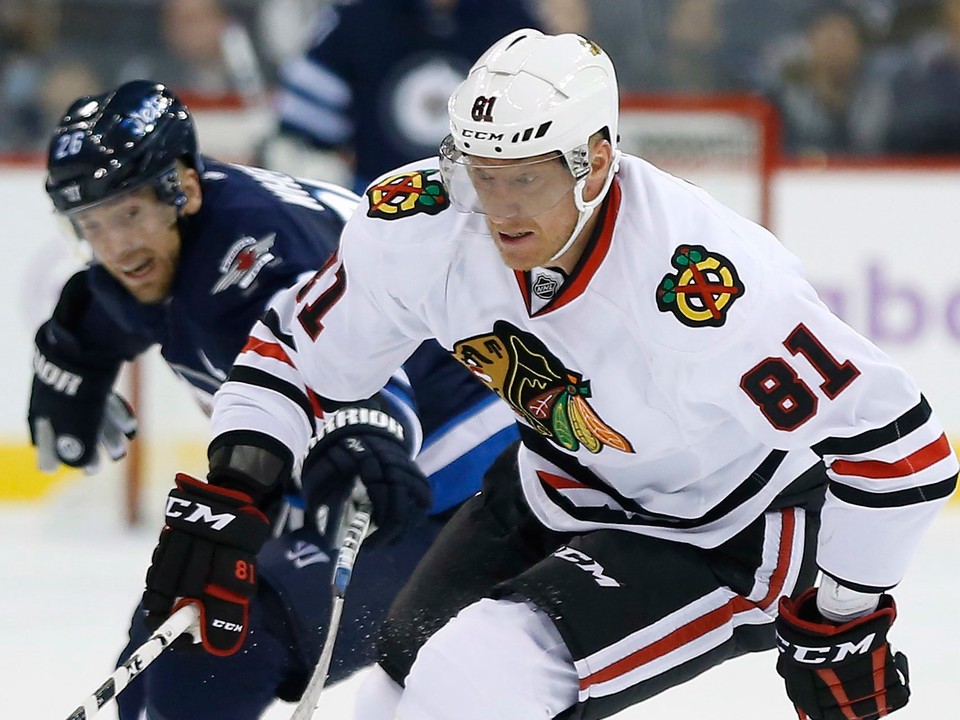 Marián Hossa v drese Chicaga Blackhawks