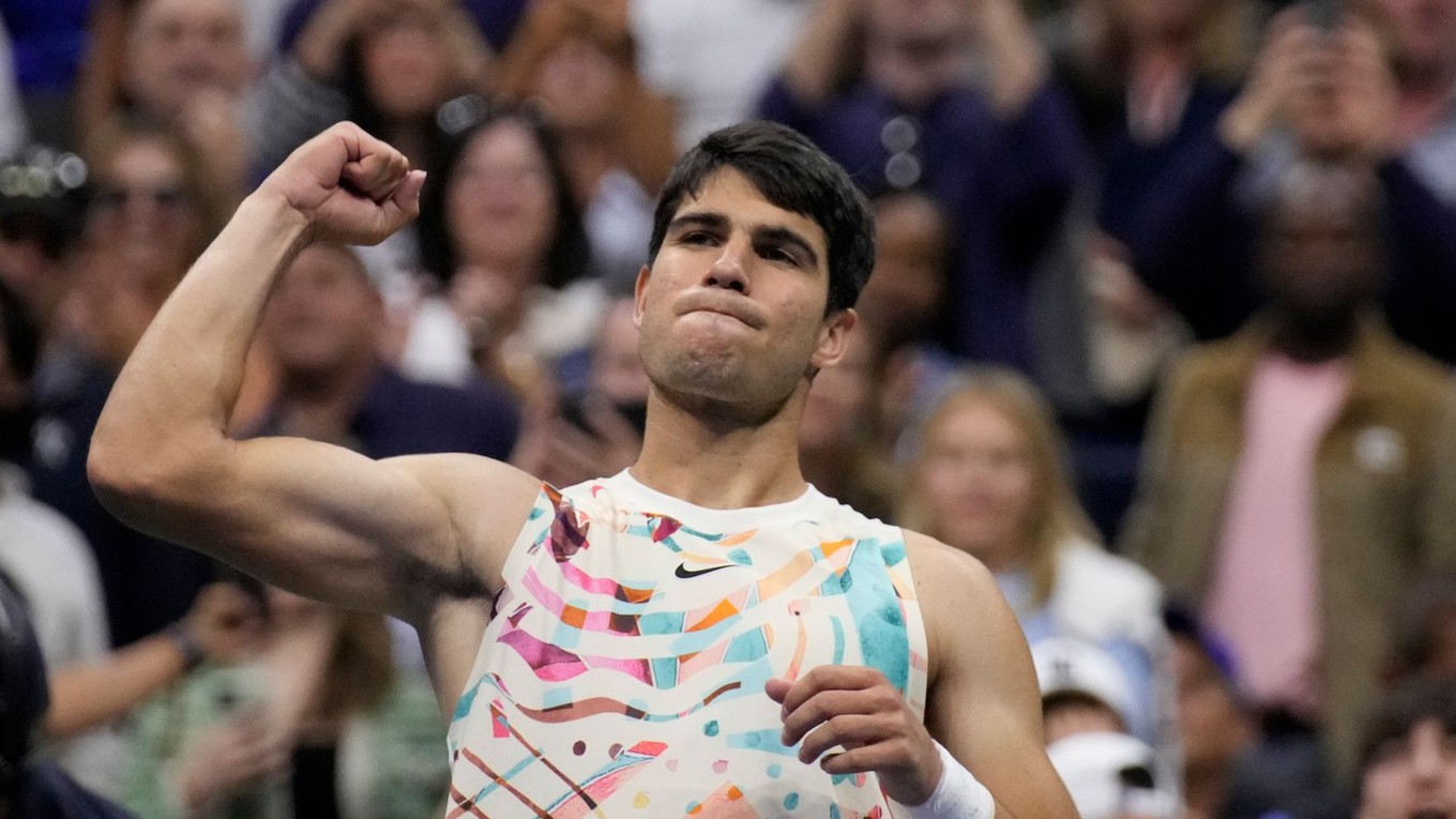 Španielsky tenista Carlos Alcaraz na US Open 2023.