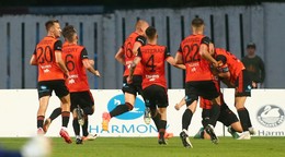 Gólová radosť hráčov Ružomberka počas zápasu s Tobolom Kostanaj.