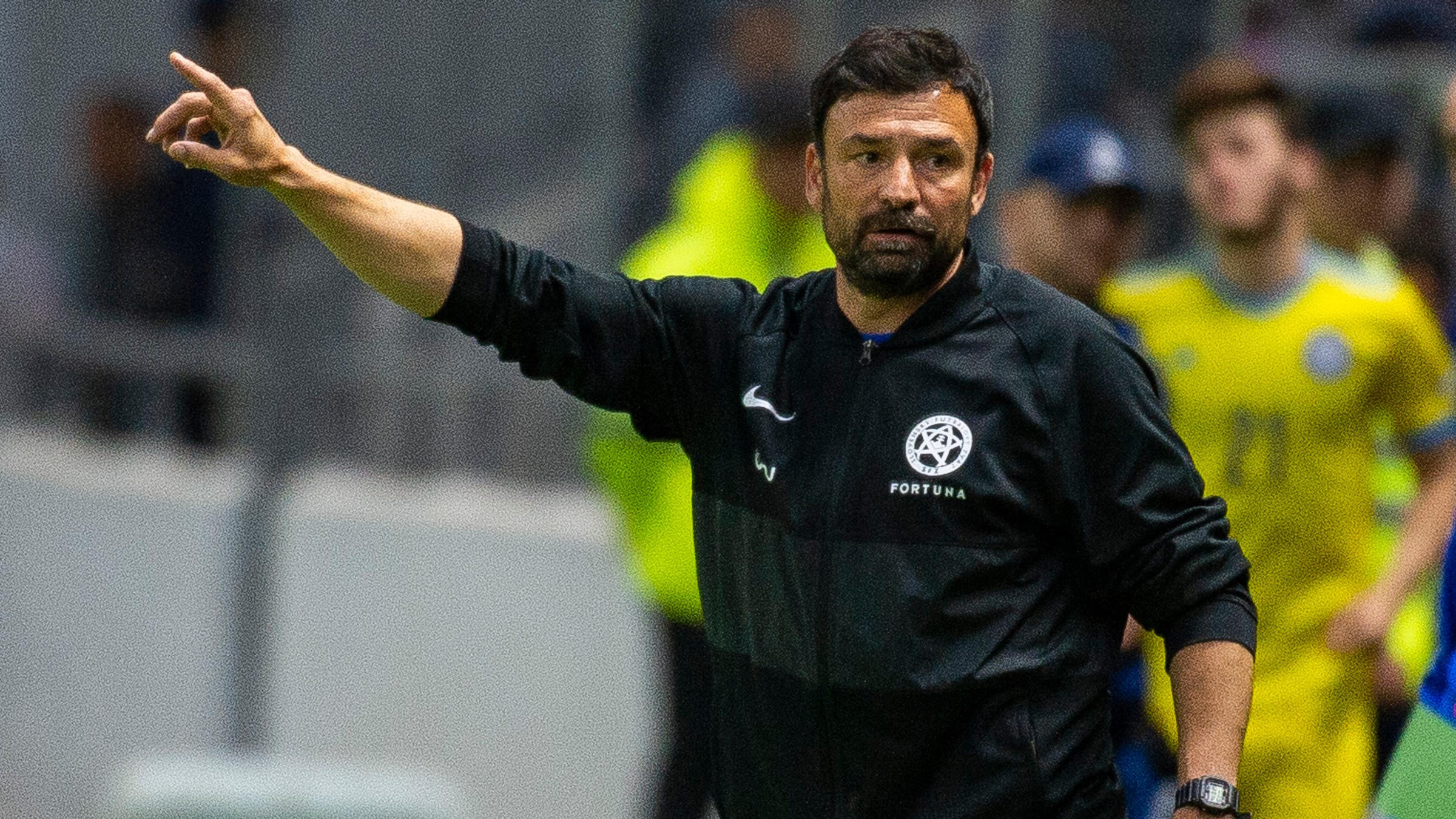 Samuel Slovák ako tréner Slovenska v zápase C-divízie Ligy národov Kazachstan – Slovensko.