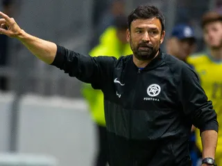 Samuel Slovák ako tréner Slovenska v zápase C-divízie Ligy národov Kazachstan – Slovensko.