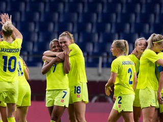 Švédske futbalistky získali na OH v Tokiu strieborné medaily.
