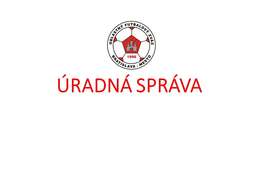 Úradná správa ObFZ Bratislava-mesto č.22 2023/2024 zo dňa 16.02.2024