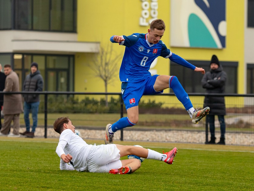 Patrik Sopko v prípravnom zápase Slovensko U15 – Slovinsko U15 v Dunajskej Strede (28.10.2024)