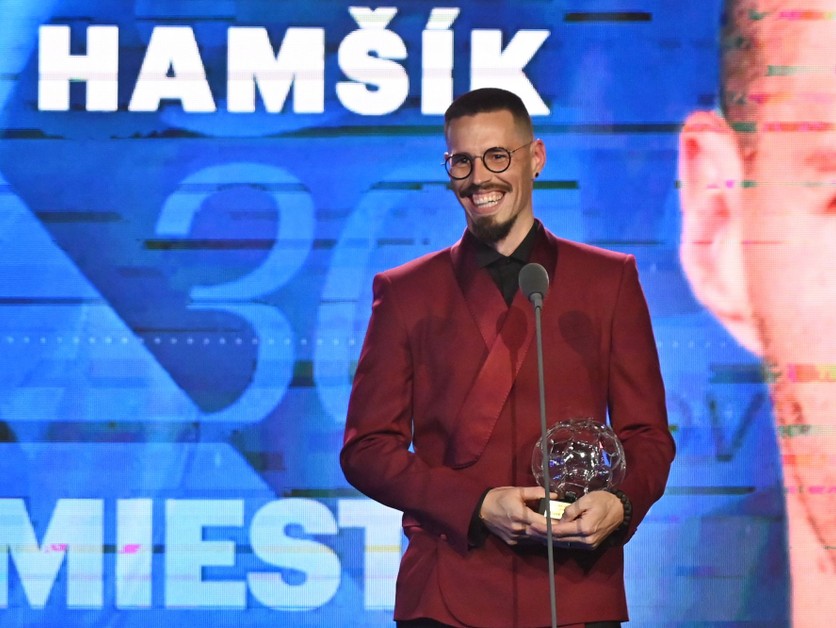 Marek Hamšík na slávnostnom vyhlásení ankety Futbalista roka 2022.