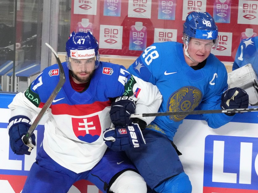 Mário Lunter v drese Slovenska na MS v hokeji 2023.