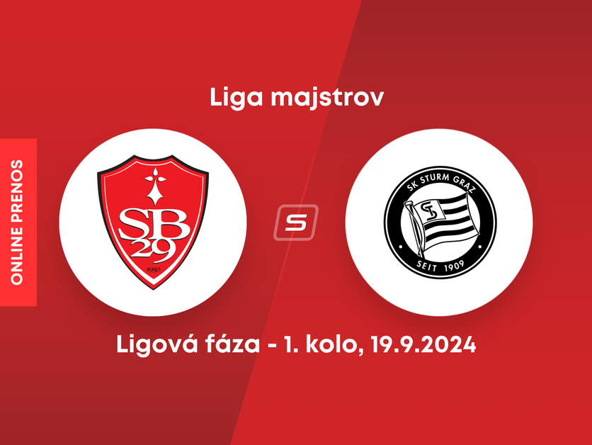 Stade Brest - SK Sturm Graz: ONLINE prenos zo zápasu 1. kola ligovej fázy Ligy majstrov.