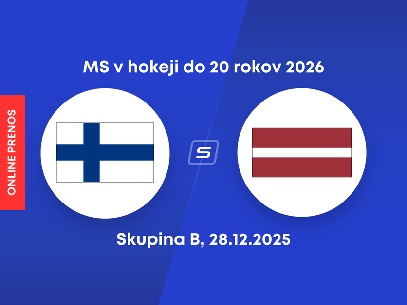 Fínsko - Lotyšsko: ONLINE prenos zo zápasu skupiny B na MS v hokeji do 20 rokov 2026.