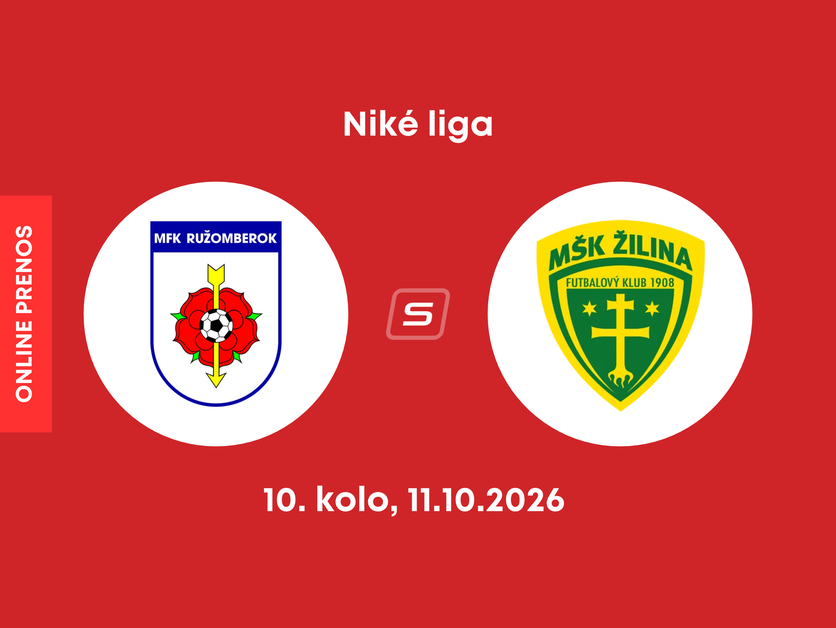 MFK Ružomberok - MŠK Žilina: ONLINE prenos zo zápasu 10. kola Niké ligy.
