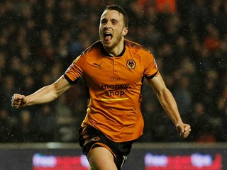 Diogo Jota v zápase Wolverhampton Wanderers - Sheffield United v Championship vo februári 2018.