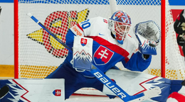 Slovenský brankár Adam Gajan.