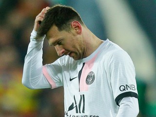 Lionel Messi v drese Paríž St. Germain.