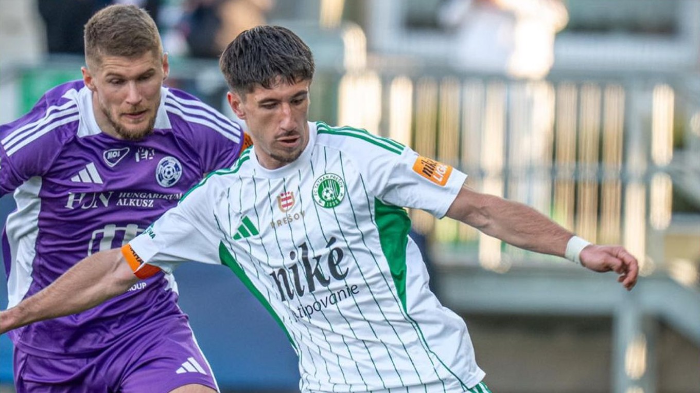 Záber zo zápasu Prešov - Komárno