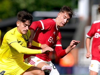 Slovenský futbalista Martin Šviderský v drese Manchestru United. 