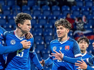 Radosť hráčov Slovenska do 17 rokov.