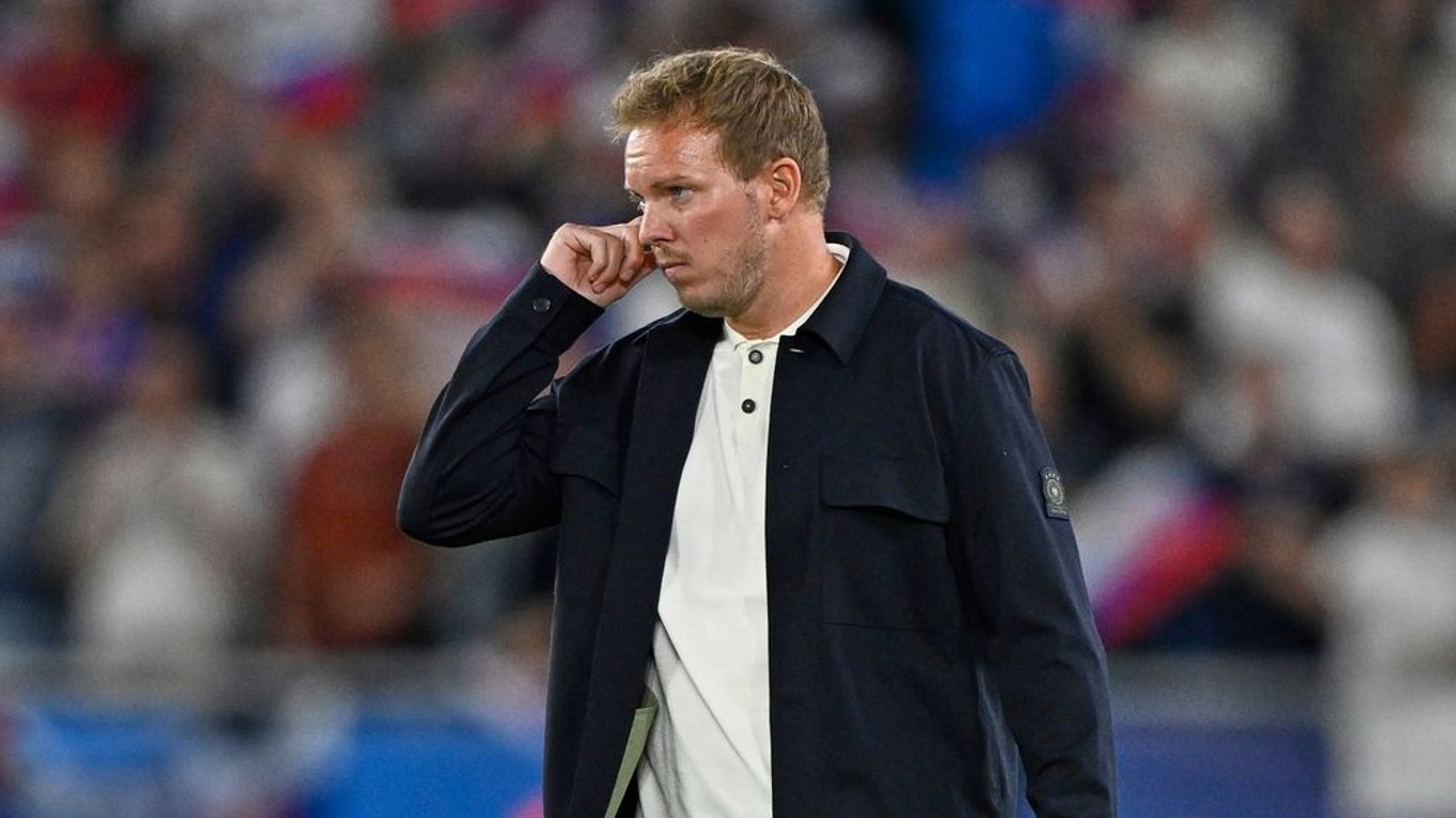 Tréner Nemecka Julian Nagelsmann po prehre 0:2 proti Slovensku. 
