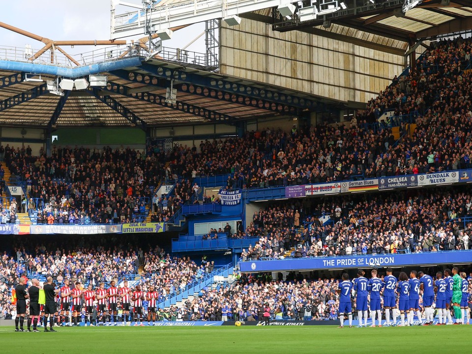 Domovský štadión tímu FC Chelsea Stamford Bridge.  