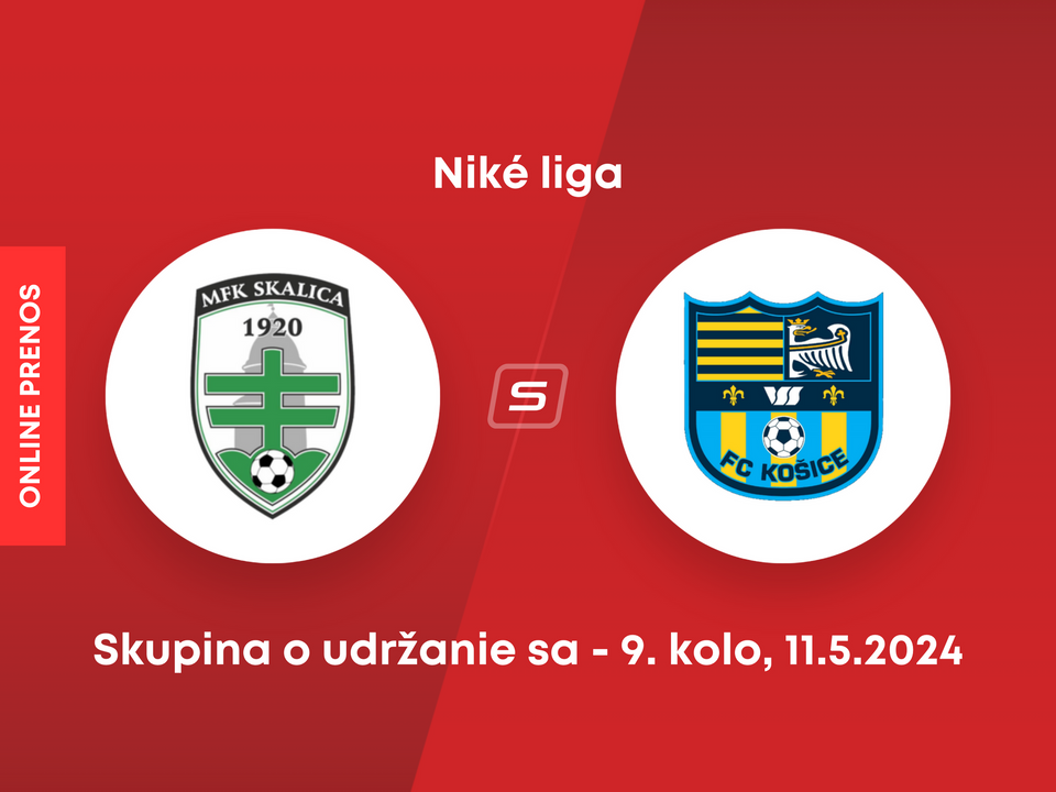 MFK Skalica - FC Košice: ONLINE prenos zo zápasu 9. kola skupiny o udržanie sa v Niké lige.