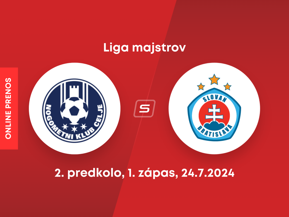 NK Celje - ŠK Slovan Bratislava: ONLINE prenos z 2. zápasu 1. predkola Ligy majstrov.