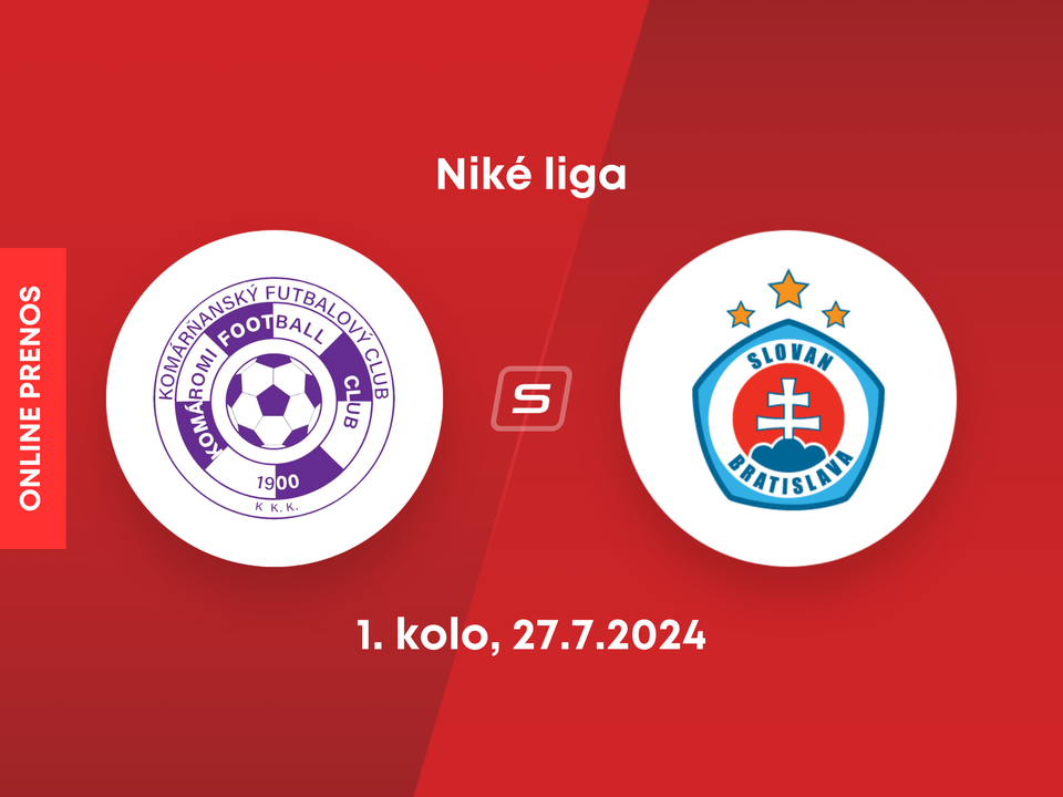 KFC Komárno - ŠK Slovan Bratislava: ONLINE prenos zo zápasu 1. kola v Niké lige.
