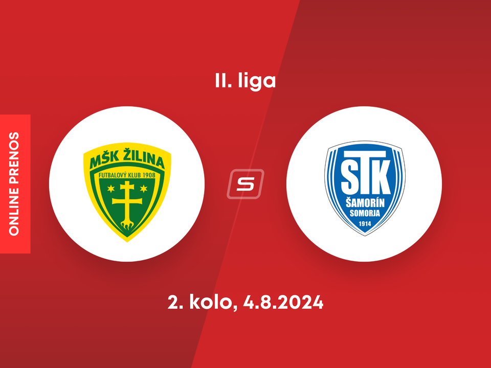 MŠK Žilina B - FC ŠTK 1914 Šamorín: ONLINE prenos zo zápasu 2. kola MONACObet ligy (II. liga).