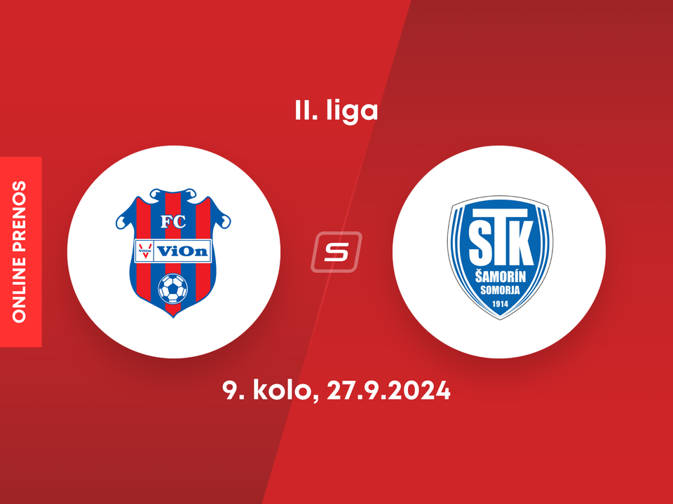 FC ViOn Zlaté Moravce - FC ŠTK 1914 Šamorín: ONLINE prenos zo zápasu 9. kola II. ligy.