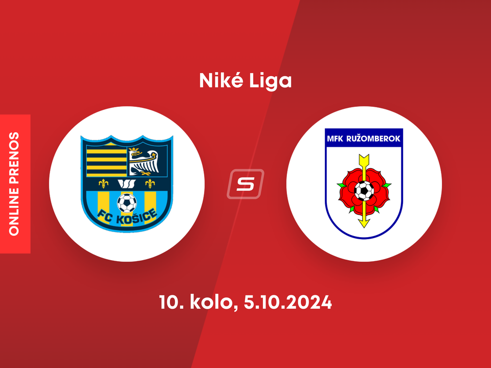 FC Košice - MFK Ružomberok: ONLINE prenos zo zápasu 10. kola Niké ligy.