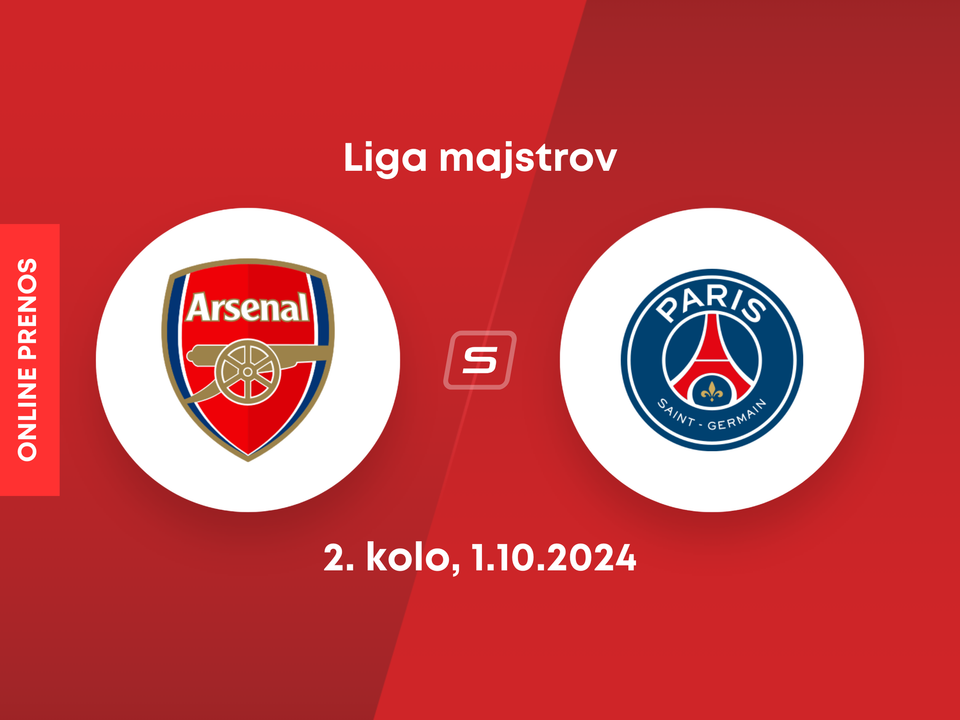 Arsenal FC - Paríž St. Germain: ONLINE prenos zo zápasu 2. kola Ligy majstrov. 