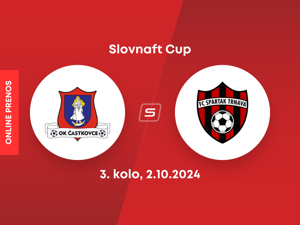 OK Častkovce - FC Spartak Trnava: ONLINE prenos zo zápasu Slovnaft Cupu.