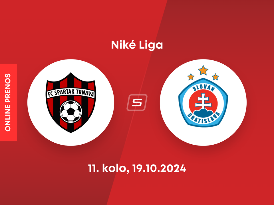 FC Spartak Trnava - ŠK Slovan Bratislava: ONLINE prenos zo zápasu 11. kola Niké ligy.