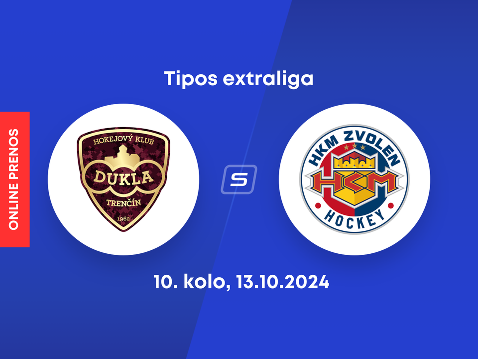 HK Dukla Trenčín - HKM Zvolen: ONLINE prenos zo zápasu 10. kola Tipos extraligy.