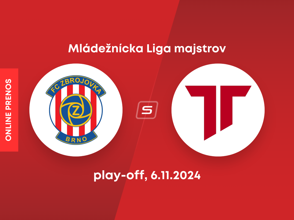 Zbrojovka Brno - Trenčín: ONLINE prenos z mládežníckej Ligy majstrov.