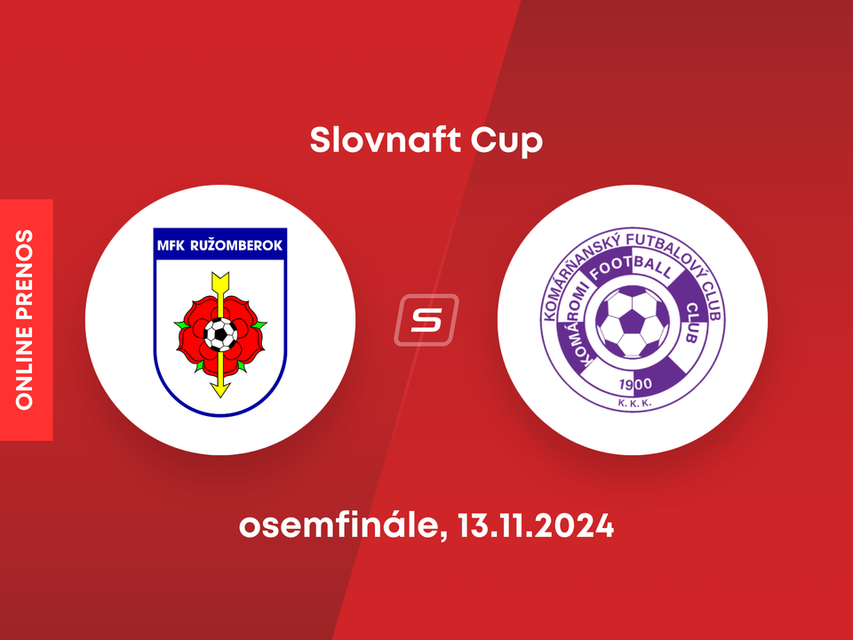 Ružomberok - Komárno: LIVE STREAM prenos zo zápasu Slovnaft Cupu.