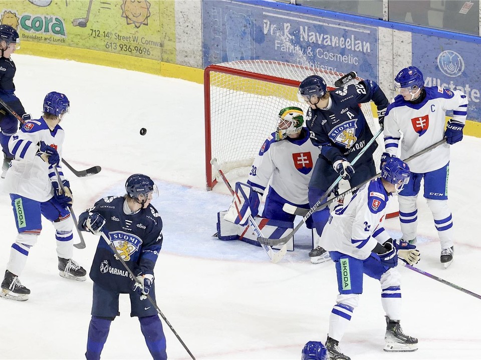 Momentka zo zápasu Slovensko U20 - Fínsko U20